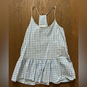 Vestique Gingham peplum tank. Size M